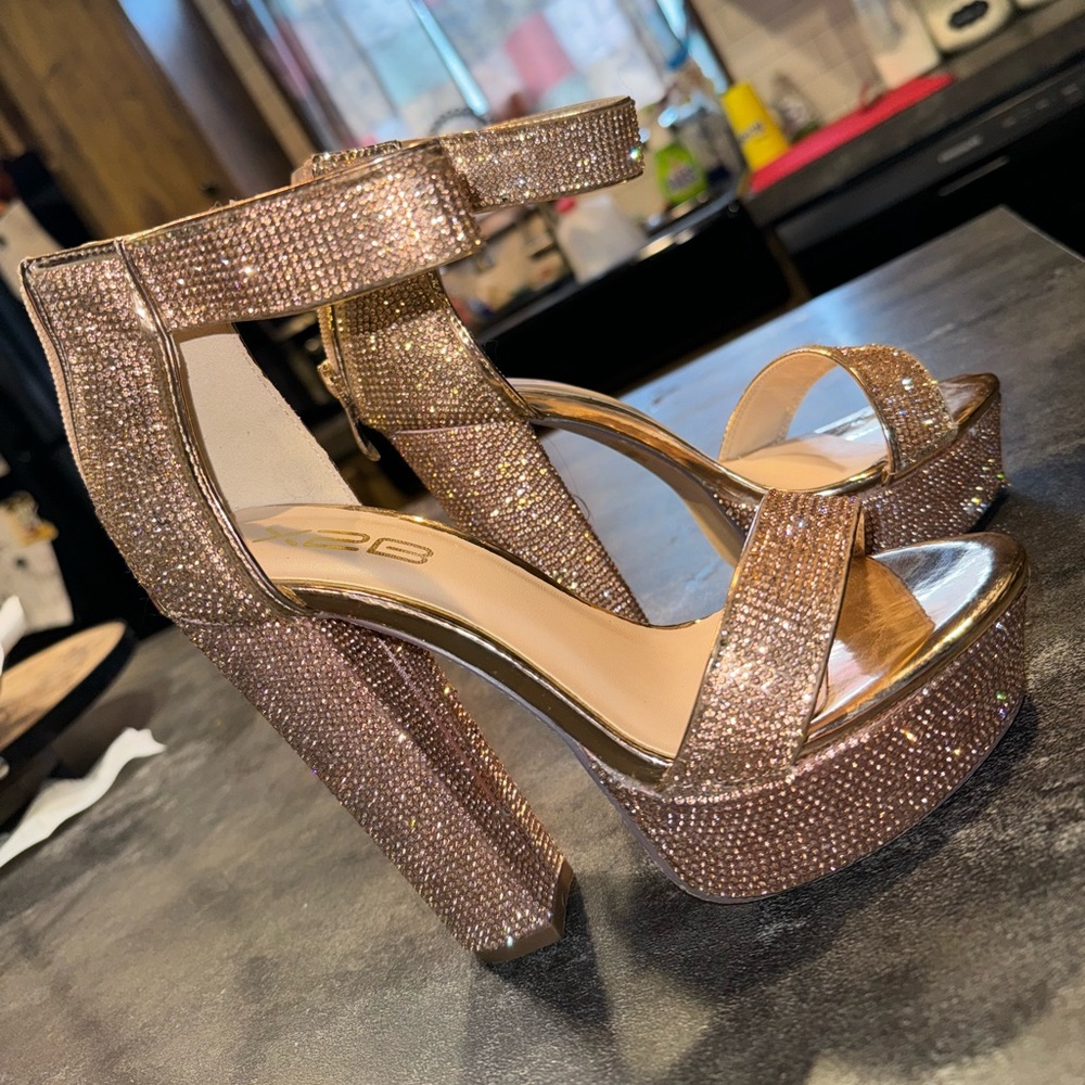 Rhinestone Platform Heels